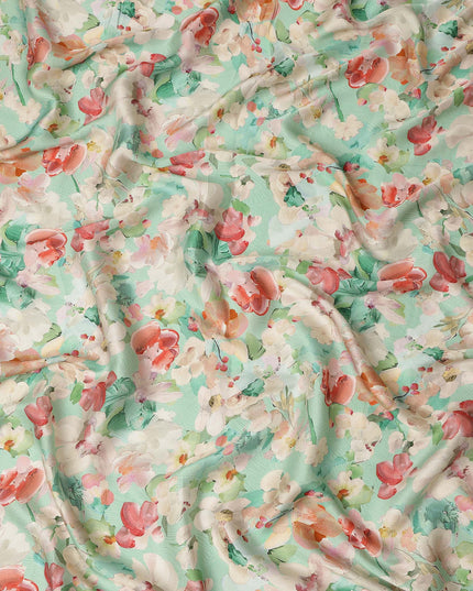Green Viscose Modal Satin Fabric 110cm – Buy Online