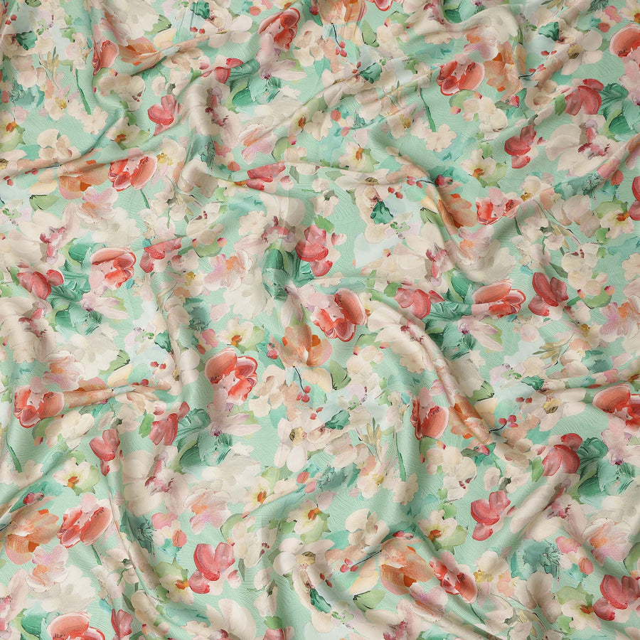 Green Viscose Modal Satin Fabric 110cm – Buy Online