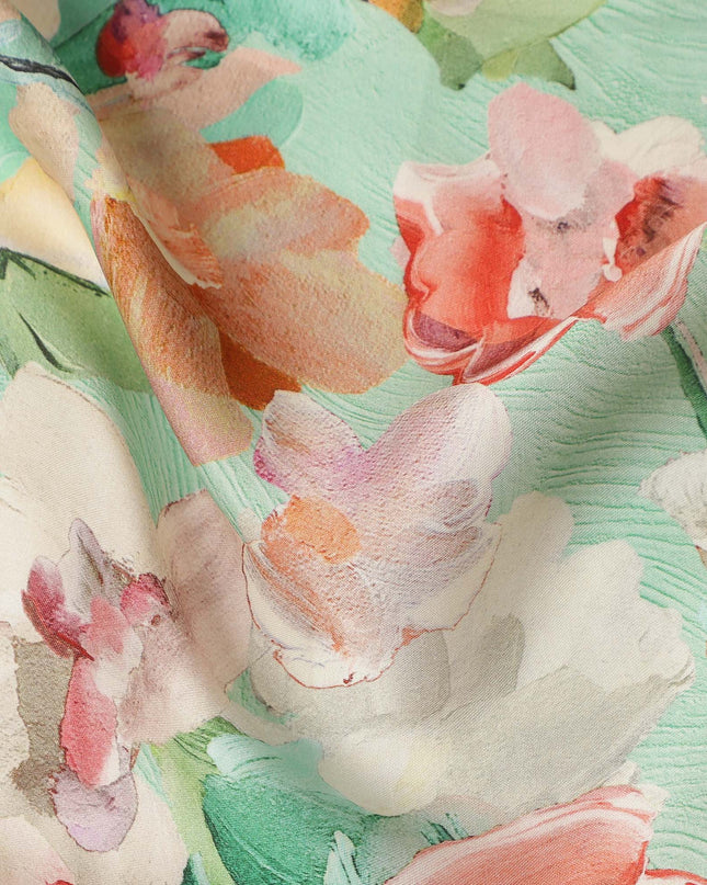 Green Viscose Modal Satin Fabric 110cm – Buy Online
