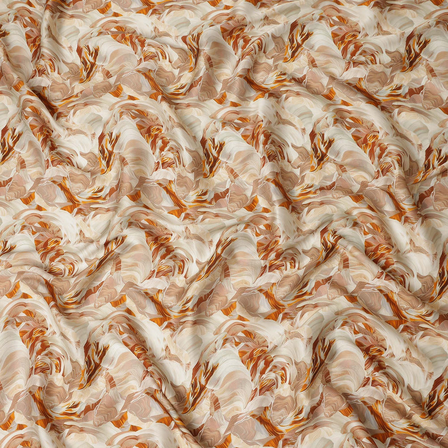 Brown Viscose Modal Satin Fabric 110cm – Buy Online