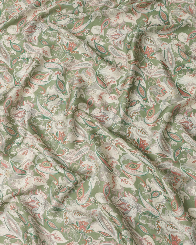 Green Viscose Modal Satin Fabric 110cm – Buy Online