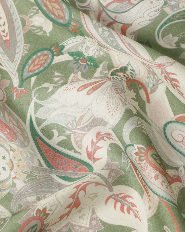 Green Viscose Modal Satin Fabric 110cm – Buy Online