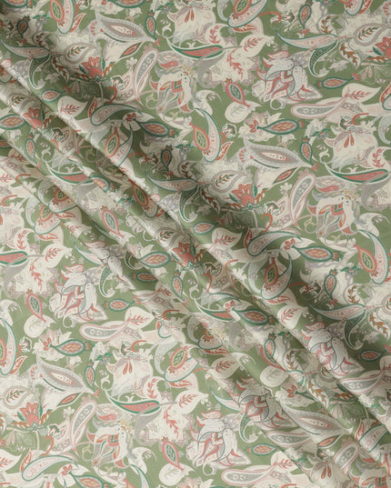 Green Viscose Modal Satin Fabric 110cm – Buy Online