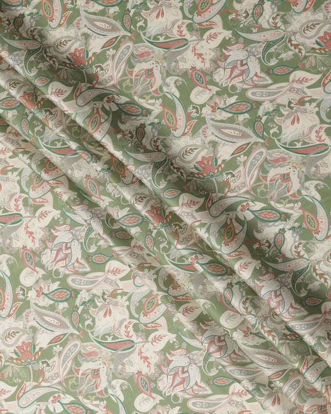Green Viscose Modal Satin Fabric 110cm – Buy Online