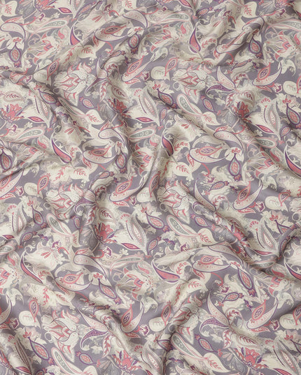 Grey Viscose Modal Satin Fabric 110cm – Buy Online