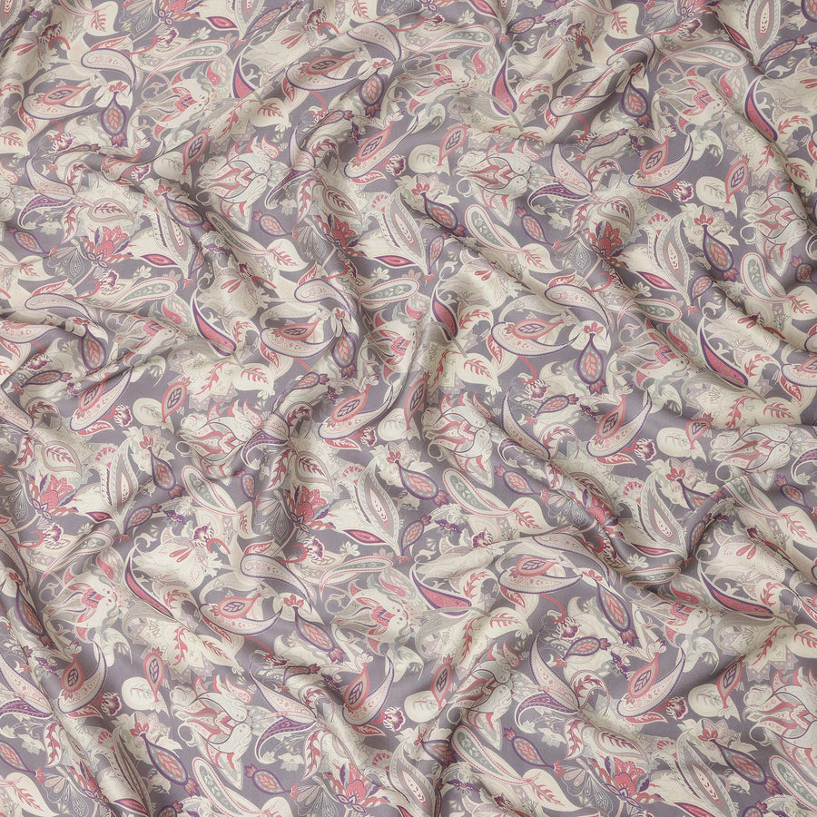 Grey Viscose Modal Satin Fabric 110cm – Buy Online
