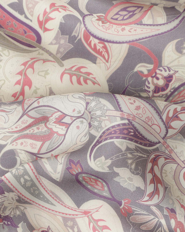 Grey Viscose Modal Satin Fabric 110cm – Buy Online