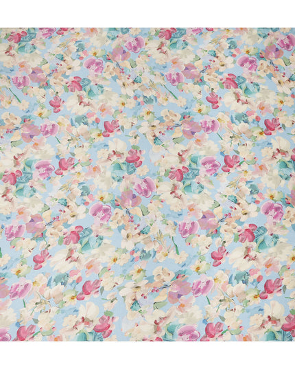 Blue Viscose Modal Satin Fabric 110cm – Buy Online