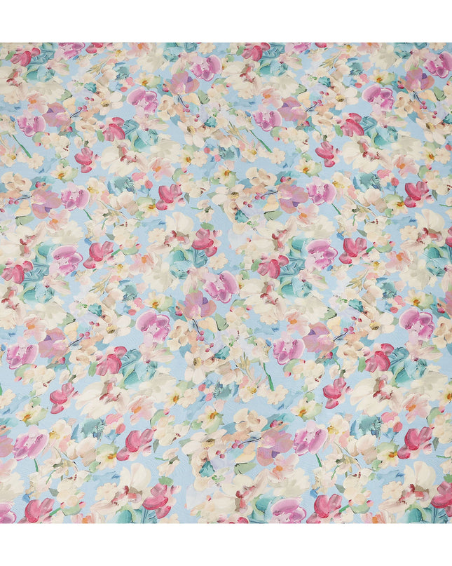 Blue Viscose Modal Satin Fabric 110cm – Buy Online