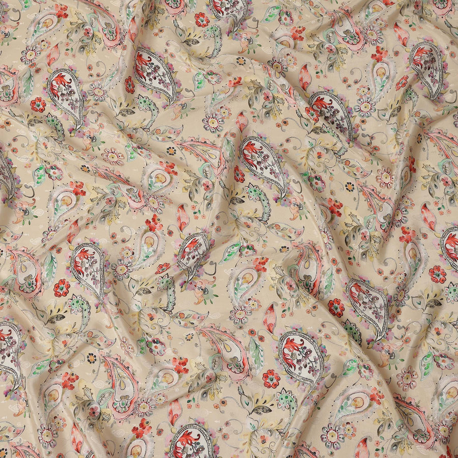 Beige Viscose Crepe Fabric 110cm – Buy Online