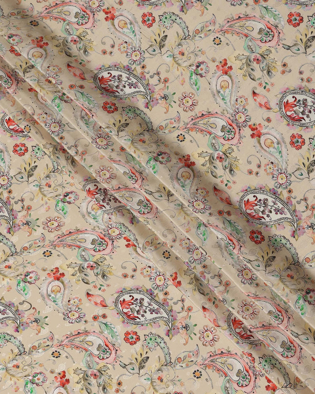 Beige Viscose Crepe Fabric 110cm – Buy Online