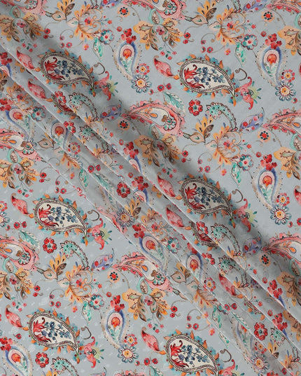 Grey Viscose Crepe Fabric 110cm – Buy Online
