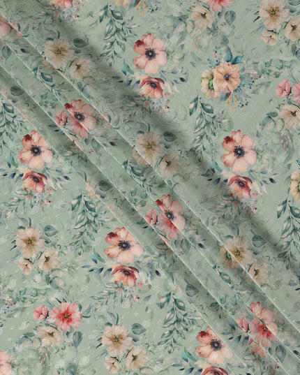 Green Viscose Crepe Fabric 110cm – Buy Online