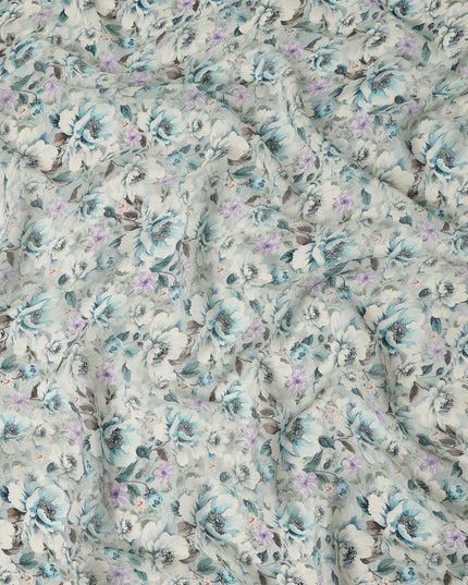 Blue Viscose Crepe Fabric 110cm – Buy Online