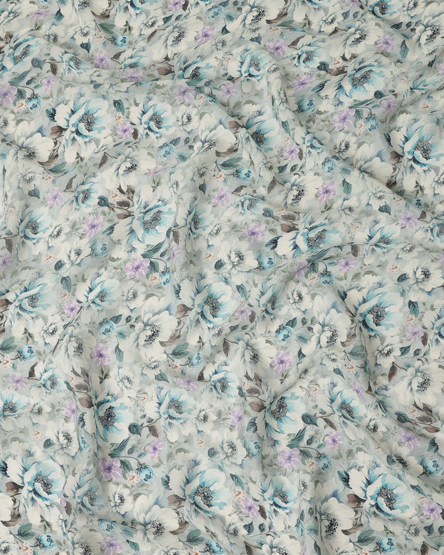 Blue Viscose Crepe Fabric 110cm – Buy Online