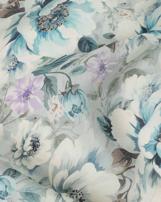 Blue Viscose Crepe Fabric 110cm – Buy Online