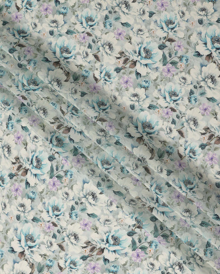 Blue Viscose Crepe Fabric 110cm – Buy Online