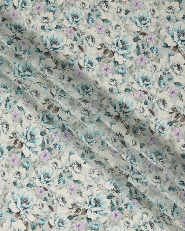 Blue Viscose Crepe Fabric 110cm – Buy Online