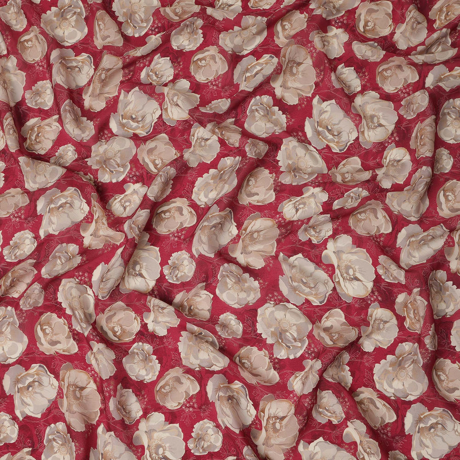 Red Viscose Crepe Fabric 110cm – Buy Online