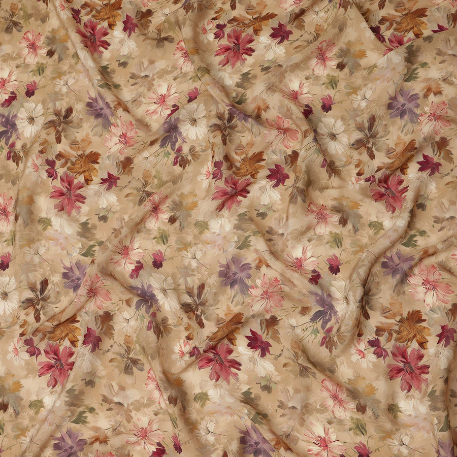 Beige Viscose Crepe Fabric 110cm – Buy Online