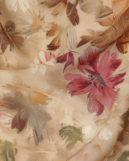 Beige Viscose Crepe Fabric 110cm – Buy Online