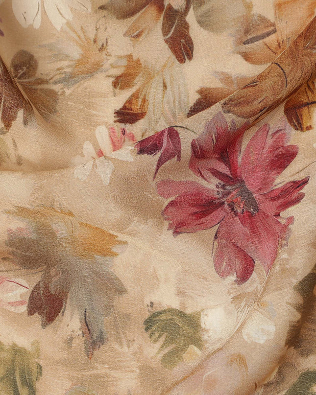 Beige Viscose Crepe Fabric 110cm – Buy Online