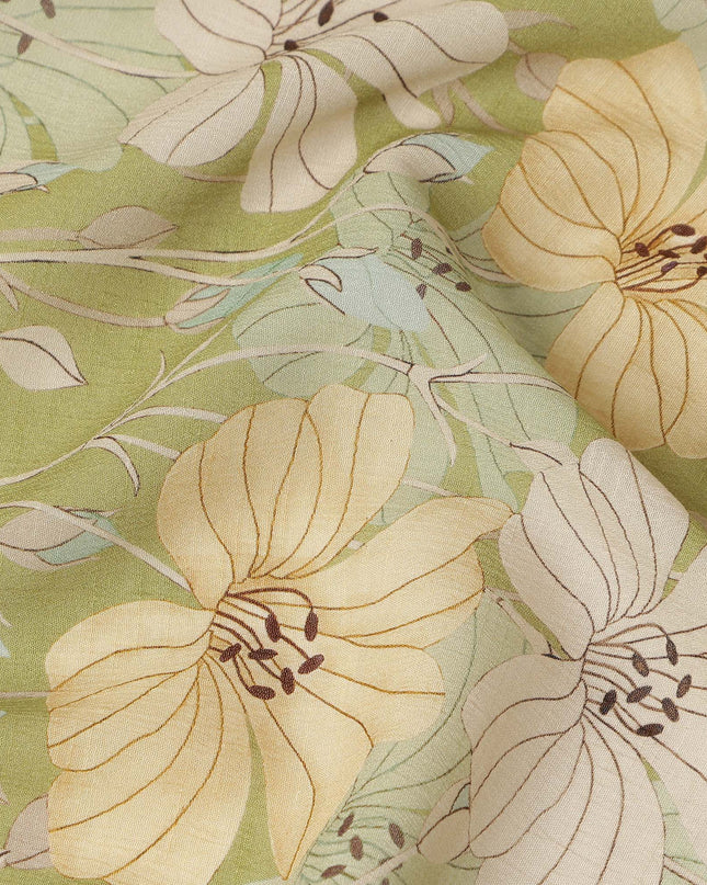 Green Viscose Crepe Fabric 110cm – Buy Online