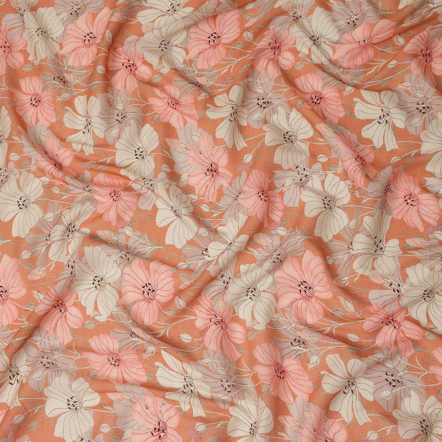 Orange Viscose Crepe Fabric 110cm – Buy Online