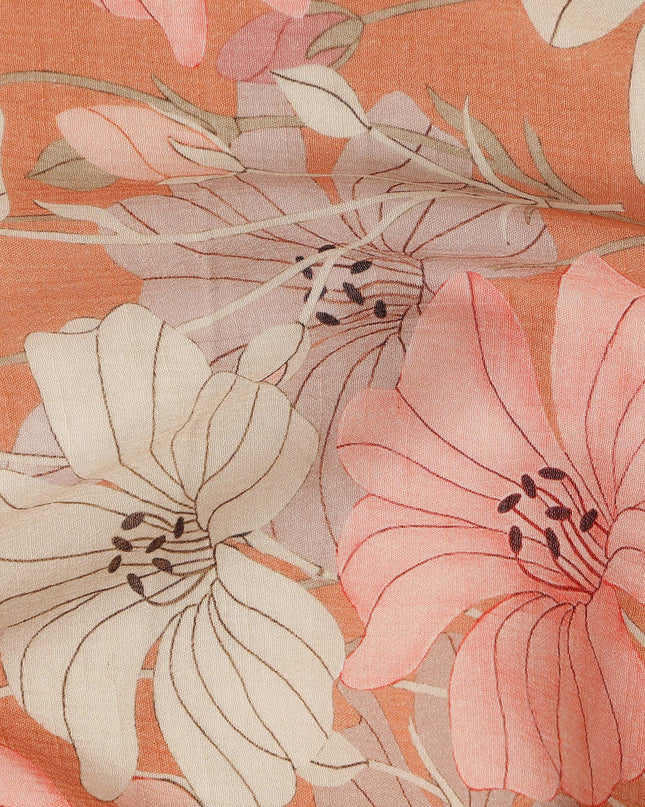 Orange Viscose Crepe Fabric 110cm – Buy Online