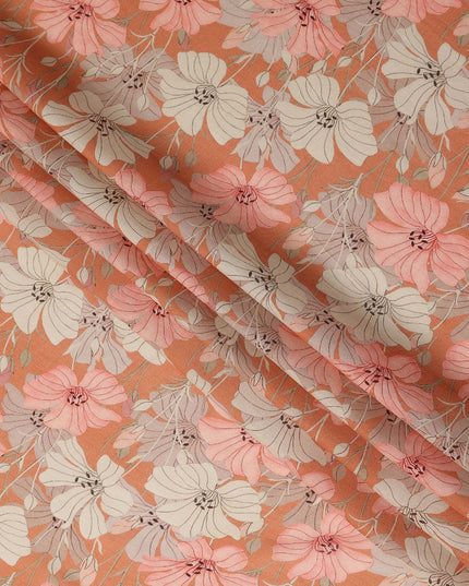 Orange Viscose Crepe Fabric 110cm – Buy Online
