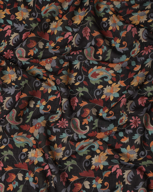 Black Viscose Crepe Fabric 110cm – Buy Online
