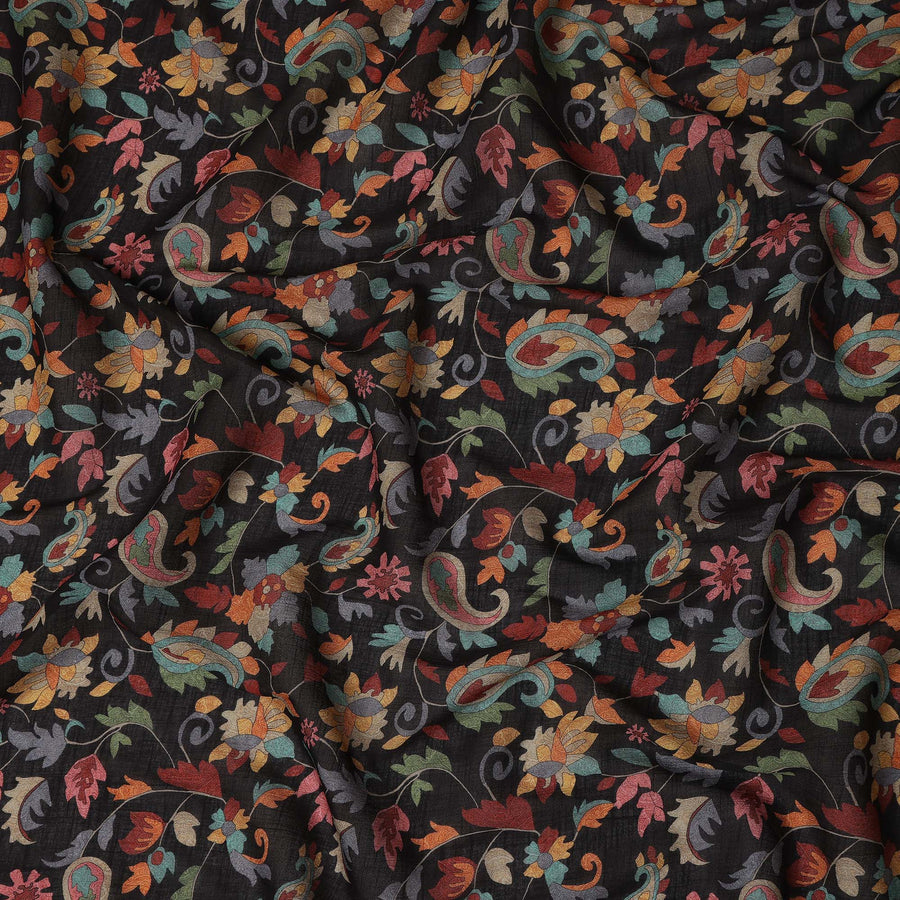 Black Viscose Crepe Fabric 110cm – Buy Online