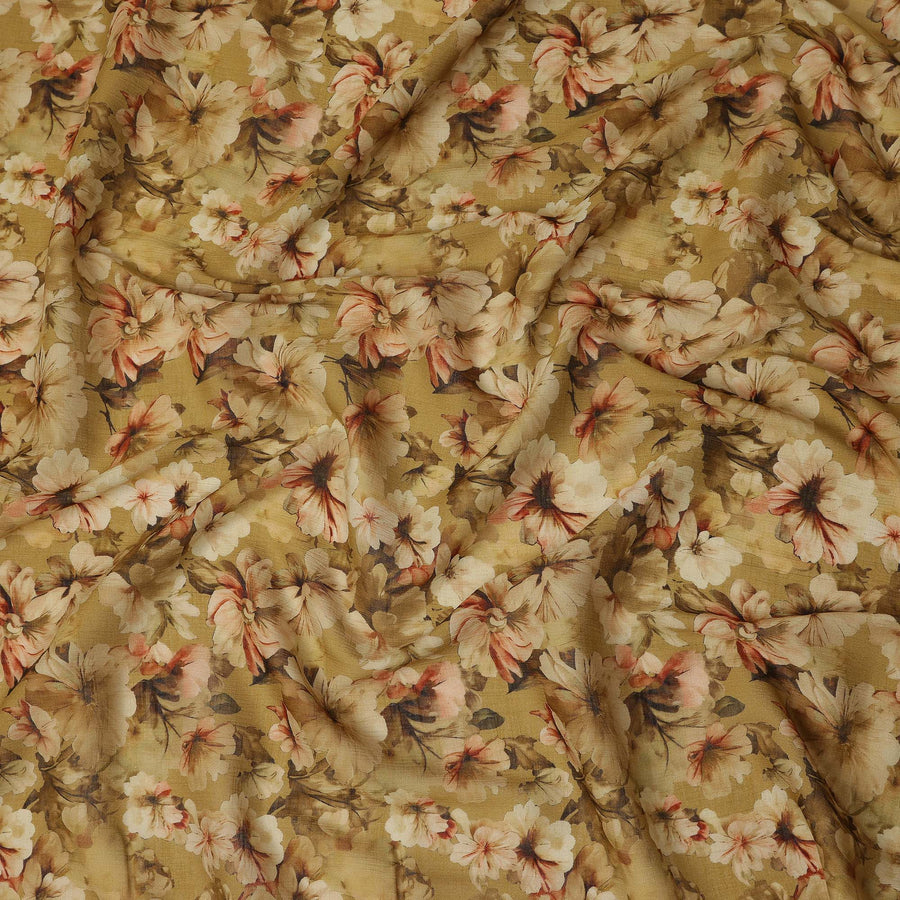Yellow Viscose Cotton Fabric 110cm – Buy Online