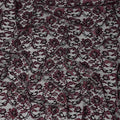 Wine Red Metallic Lace Fabric 110cm