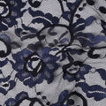Navy Blue Metallic Lace Fabric 110cm