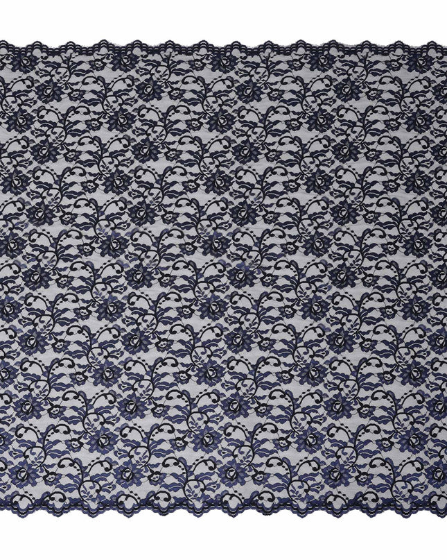 Navy Blue Metallic Lace Fabric 110cm
