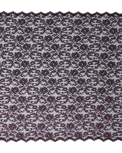 Dark Purple Metallic Lace Fabric 110cm