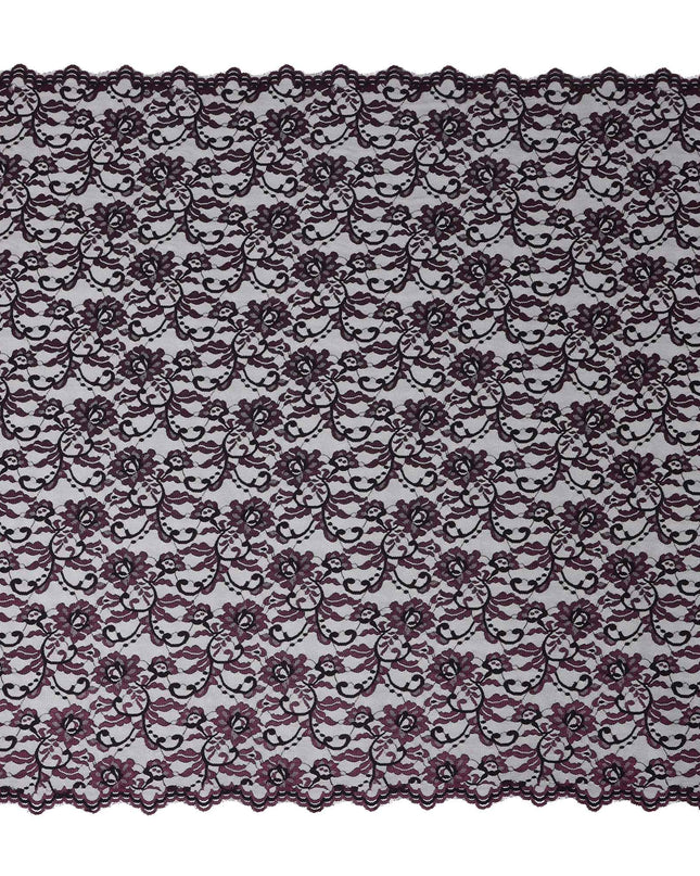 Dark Purple Metallic Lace Fabric 110cm