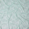 Mint Green Metallic Floral Fabric 110cm
