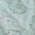 Mint Green Metallic Floral Fabric 110cm