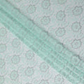 Mint Green Metallic Floral Fabric 110cm