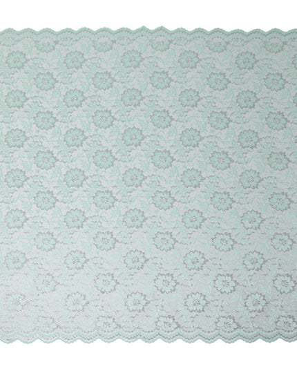 Mint Green Metallic Floral Fabric 110cm