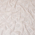 Ivory Beige Metallic Floral Fabric 110cm