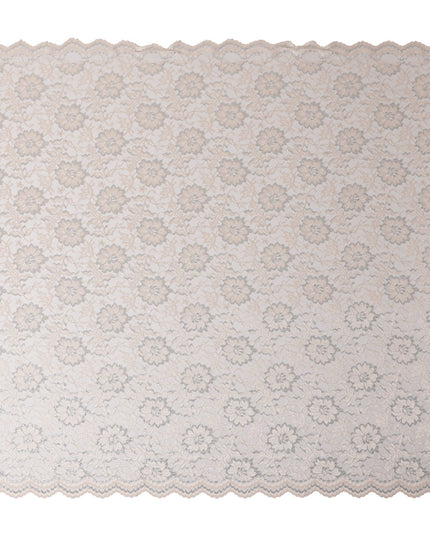 Ivory Beige Metallic Floral Fabric 110cm