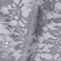 Silver Grey Metallic Floral Fabric 110cm