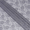 Silver Grey Metallic Floral Fabric 110cm