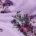Lilac Lavender Purple Bouquet Silk Satin Fabric 140cm