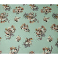 Soft Mint Green Bouquet Silk Satin Fabric 140cm