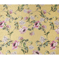 Golden Yellow Floral Silk Satin Fabric 140cm