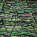 Multicolor Stripe Silk Satin Fabric 140cm